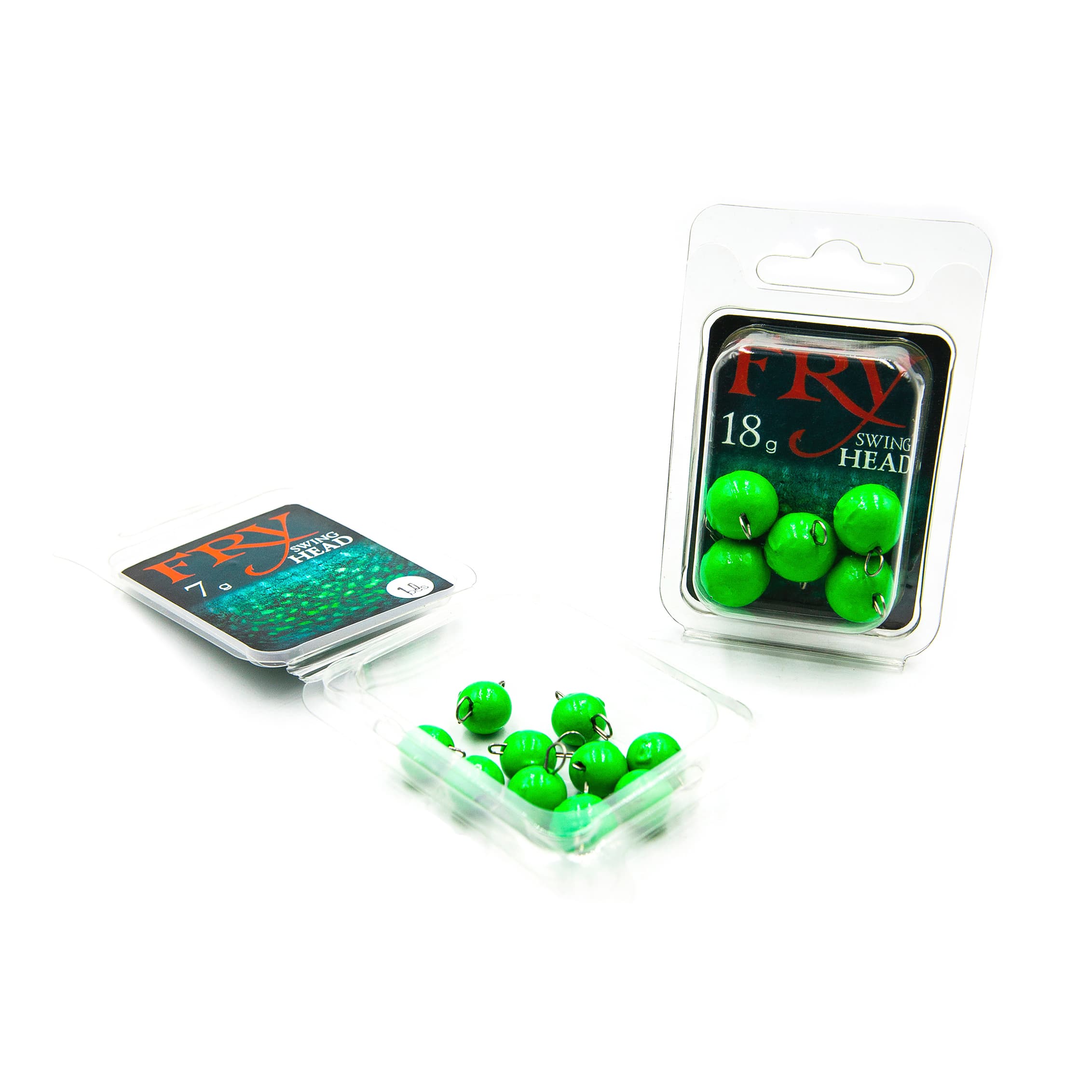 Set de plumbi vopsiți cu urechi detașabili Green apple (blister) - imagine 3