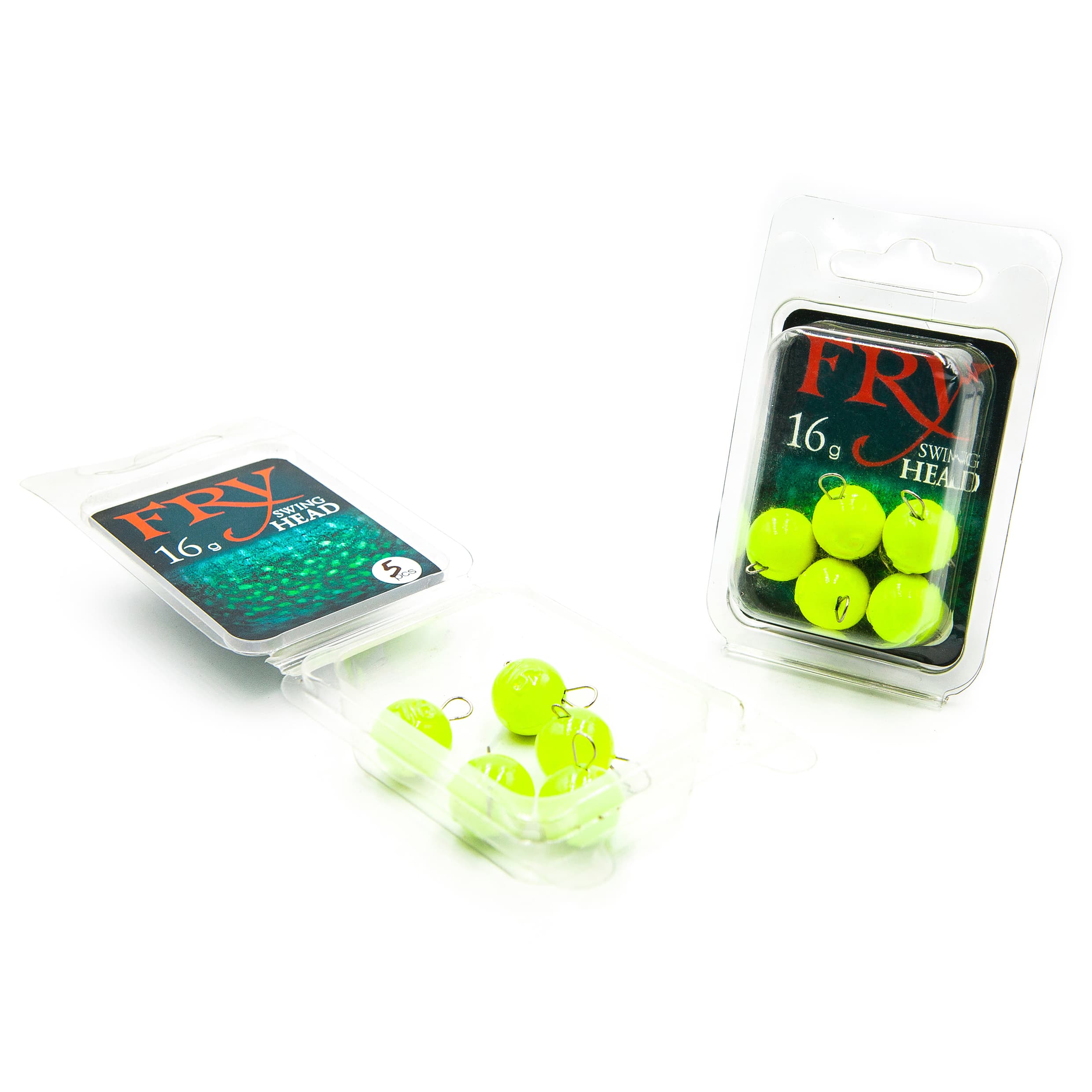 Set de plumbi vopsiți cu urechi detașabili Lime (blister) - imagine 3